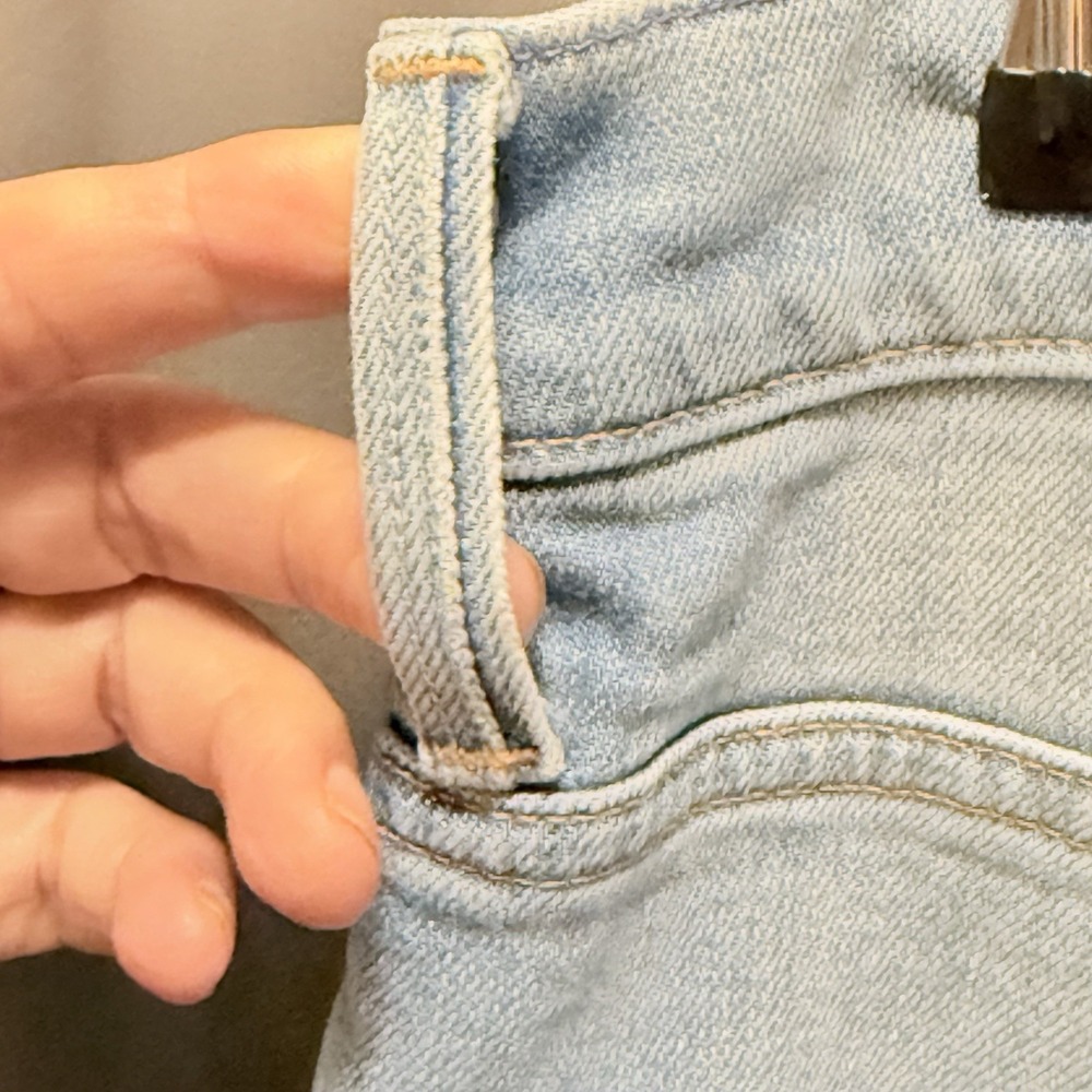 MOTHER Superior High Waisted Hiker Hover Jeans Undone Hem On my Knees Sz 32 - Picture 9 of 16